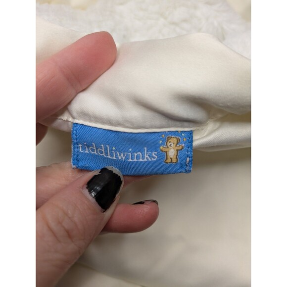 Tiddliwinks White Cream Satin Trim Minky Plush Soft Lovey Baby Security Blanket - Picture 3 of 5